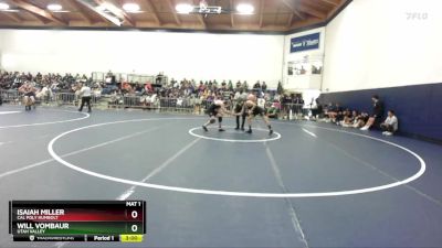 125 lbs Cons. Round 2 - Isaiah Miller, Cal Poly Humbolt vs Will VomBaur, Utah Valley