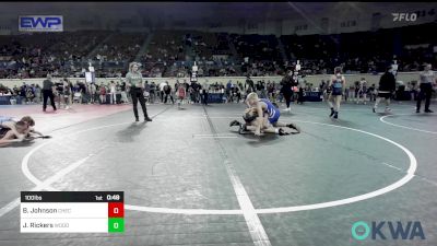 100 lbs Consi Of 4 - Boede Johnson, Checotah Matcats vs Jaxon Rickers, Woodward Youth Wrestling