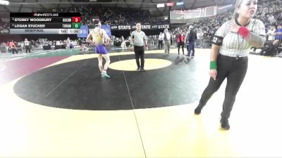 Boys 1B/2B 150 Semifinal - Storey Woodbury, Goldendale vs Logan Stucker, Tonasket