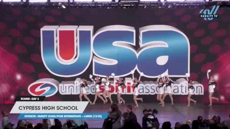 Cypress High School - Varsity Song/Pom Intermediate -- Large (12-23) [2023 Varsity Song/Pom Intermediate -- Large (12-23) Day 3] 2023 USA Spirit & Junior Nationals/Collegiate Championships