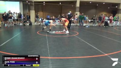 170 lbs Quarterfinal - Ryder Zdanczewicz, WI vs Nate Poss, KS