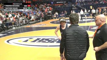 1A 150 lbs Champ. Round 1 - Matthew Walsh, Breese (Central) vs Preston Richards, Dixon (H.S.)