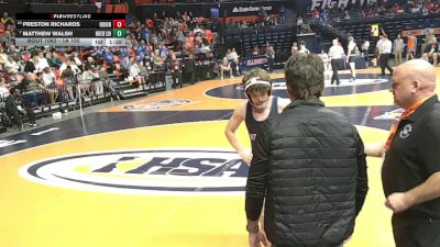 1A 150 lbs Champ. Round 1 - Matthew Walsh, Breese (Central) vs Preston Richards, Dixon (H.S.)