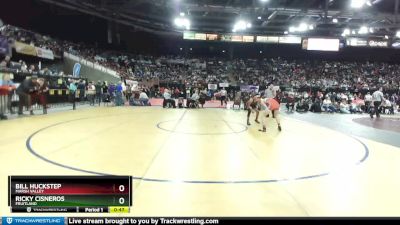 3A 120 lbs Cons. Round 1 - Bill Huckstep, Marsh Valley vs Ricky Cisneros, Fruitland