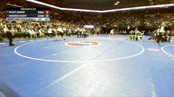 215 Class 1 lbs 5th Place Match - Wyatt Burks, Versailles vs Andrew Scott, Lathrop