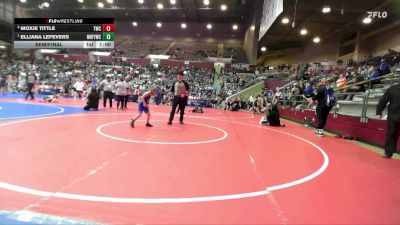 52 lbs Semifinal - Elliana Lefevers, Mountain Home Flyers Youth Wrestling Club vs Moxie Tittle, Texarkana Wrestling Club