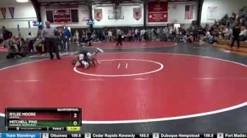 106 lbs Quarterfinal - Rylee Moore, Keokuk vs Mitchell Pins, Dubuque Hempstead