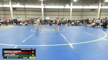 105 lbs Cons. Round 3 - Jason Jones, All In Wrestling Academy vs Grayson Harwood, Heritage Middle School