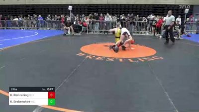 91 lbs Round Of 16 - Kaiden Pomraning, Felton, PA vs Keaton Brokenshire, Millville, PA