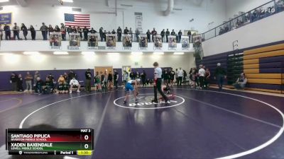 77 lbs Quarterfinal - Xaden Baxendale, Lovell Middle School vs Santiago Piplica, Riverton Middle School