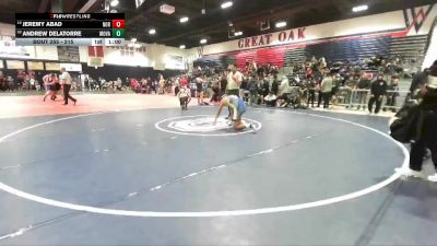 215 lbs Cons. Round 1 - Andrew DeLaTorre, Moreno Valley vs Jeremy Abad, Northview