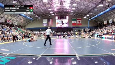 132 lbs Finals (2 Team) - Jacob Cruz-Reyes, Pisgah High School vs Joseph Lloyd, Union Pines High School
