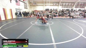 114 lbs Champ. Round 1 - Amber Masayesva, Holbrook vs Hazel Shortman, Monument Valley