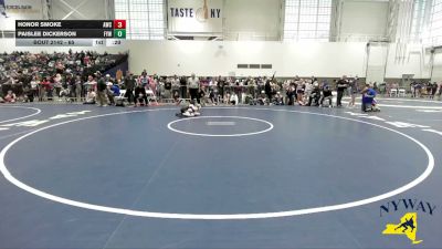 65 lbs Round 5 - Paislee Dickerson, Falconer Youth Wrestling vs Honor Smoke, Akron Wrestling Club