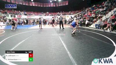 80 lbs Semifinal - Bandy Johnson, Checotah Matcats vs Cole Richardson, Barnsdall Youth Wrestling