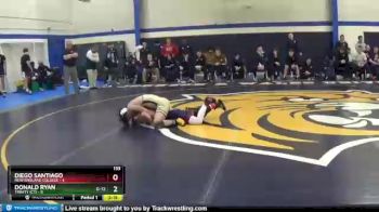 133 lbs Quarters & Wb (16 Team) - Donald Ryan, Trinity (CT) vs Diego Santiago, New England College