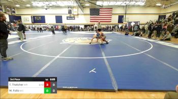 125 lbs 3rd Place - Tanner Thatcher, Worcester Polytechnic vs Michael Follo, New England College