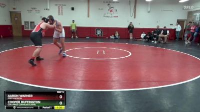 215 lbs Semifinal - Aaron Warner, Fort Madison vs Cooper Buffington, Columbus Community/WMU