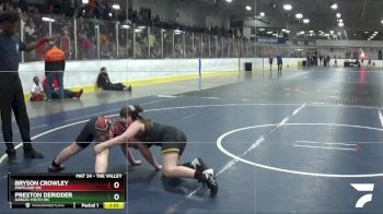 100 lbs Cons. Round 3 - Preston Deridder, Gobles Youth WC vs Bryson Crowley, Portland WC