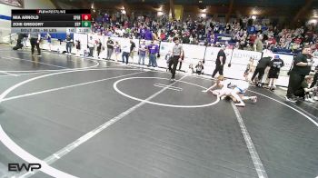 98 lbs Rr Rnd 1 - Mia Arnold, Sperry Wrestling Club vs Zoie Gregory, Tulsa Blue T Panthers