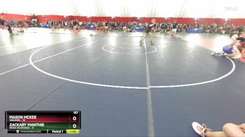 157 lbs Round 1 (6 Team) - Zackary Manthie, Mora Mustangs vs Mason McKee, Waukon
