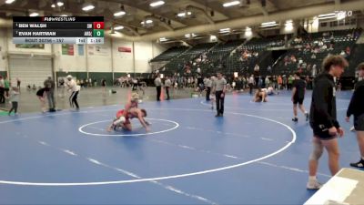 157 lbs 1st Place Match - Ben Walsh, SBL Warriors vs Evan Hartman, Andover High School (1)