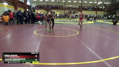 132 lbs Cons. Round 3 - Tanner Berkenstock, Notre Dame-Green Pond vs Drew Roggie, St Christopher`s School