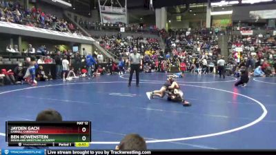 75 lbs Champ. Round 1 - Jayden Gach, Carroll Cardinals vs Ben Howenstein, Siouxland Wrestling Academy