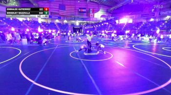 88 lbs Quarterfinal - EmmaLee Gutierrez, Ortega Middle School vs Brindley Mazzulla, Hawks WC