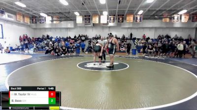 285 lbs Champ. Round 2 - William Taylor IV, Mission Viejo vs Brandon Bass, Servite