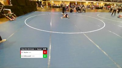 Boys 3rd-4th Grade - 63 Champ. Round 2 - Braxton Taylor, Sebolt Wrestling Academy vs Bryer Milbrandt, Team Valley Wrestling Club