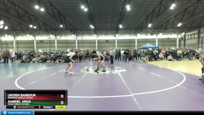 190 lbs Quarterfinal - Gabriel Arias, Kuna Middle School vs Jayden Barbour, Meridian Middle School