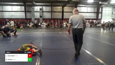 48 lbs Quarterfinal - Lucas Corredor, Pride vs Oliver Greco, Unattached