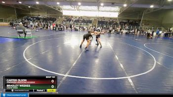 144 lbs Cons. Round 1 - Bradley Weekes, Logan Grizz vs Carter Olson, Sanderson Wrestling Academy