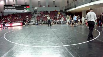 150 lbs 1st Place Match - Mathew Kaiser, Legacy Dragons Wrestling Club vs Ryker Carter, Great Bridge Wrestling Club