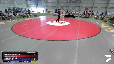 88 lbs Quarters & 1st Wb (16 Team) - Magnus Monger, Pennsylvania Red vs Chance Wuhr, Ohio Gray