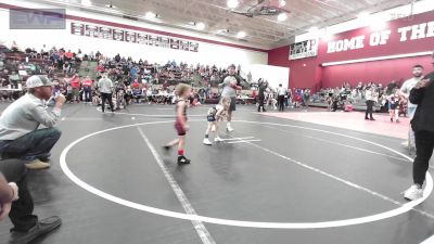 40 lbs Semifinal - Kolter Short, Blackwell Wrestling Club vs Stetson Manuel, Newkirk Takedown Club