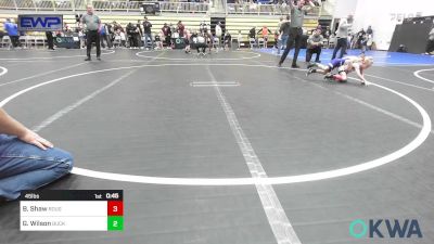 45 lbs Round Of 32 - Bailey Shaw, Rough Riders vs Gunner Wilson, Buck Pride Wrestling