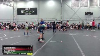 130 lbs Round 3 (4 Team) - Jacob Kramer, Dragons United vs Tanner Tutku, Mat Warriors