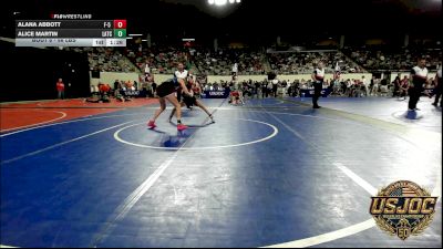 98 lbs Round Of 16 - Alana Abbott, F-5 Grappling vs Alice Martin, Little Axe Takedown Club