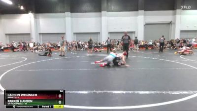 96 lbs Round 2 (10 Team) - Parker Hansen, Untouchables vs Carson Wissinger, Bandits