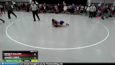 110 lbs Quarterfinal - Kennedy Unrue, Bad Karma Wrestling Club vs Brynlyn Sullivan, Oklahoma