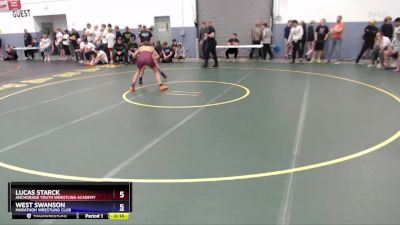 150 lbs Quarterfinal - Lucas Starck, Anchorage Youth Wrestling Academy vs West Swanson, Marathon Wrestling Club