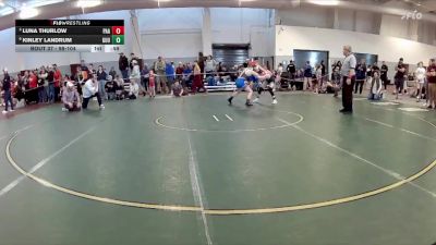 98-104 lbs Quarterfinal - Luna Thurlow, Poquoson Athletic Association vs Kinley Landrum, Ground Up USA
