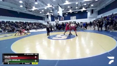 285 lbs Cons. Round 2 - Galen Brown, Etiwanda vs Steven Ornelas, Colton