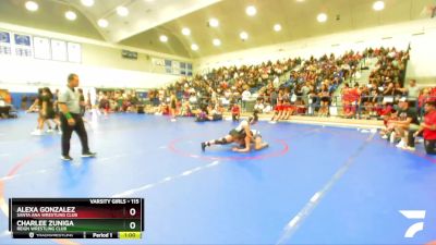 115 lbs Champ. Round 1 - Alexa Gonzalez, Santa Ana Wrestling Club vs Charlee Zuniga, Reign Wrestling Club