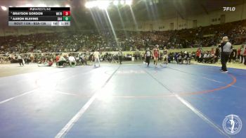 B3A-126 lbs Quarterfinal - Brayson Gordon, Watonga vs Aaron Blevins, Salina