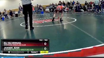 102 lbs Cons. Round 4 - Jaxsen Jean, Bloomington South Wrestling Club vs Eli Silvernail, Edgewood Wrestling Club