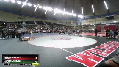 1A West 120 lbs Semifinal - Jayden Vazquez, Wapato vs Noah Rodriguez, Toppenish