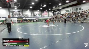 155 lbs 3rd Place Match - Marisol Vega, Great Oak vs Ariana Hernandez, Murrieta Mesa